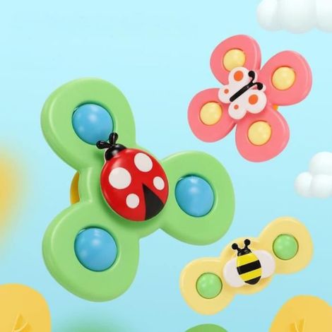 Jouet De Bain - Insecte - Papillon Abeille Coccinelle - Ventouse Pour Carrelage - 3 Pièces (1/4)