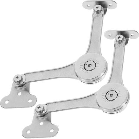 Lot de 2 charnières en alliage de zinc à fermeture douce pour armoire, placard, coffre à jouets, support de couvercle robuste (1/4)