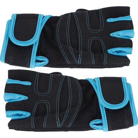 Gants d'entraînement mi-doigts avec renfort poignet antidérapant pour musculation et fitness (Taille M) (1/5)