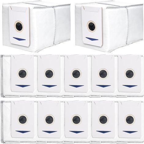 12 Stück Staubsaugerbeutel für Ecovacs T30 Pro/T30 Max, Ecovacs T30 Pro Omni Saugroboter, Staubbeutel Ersatz Beutel Zubehörset, 3L großer Kapazität (1/5)