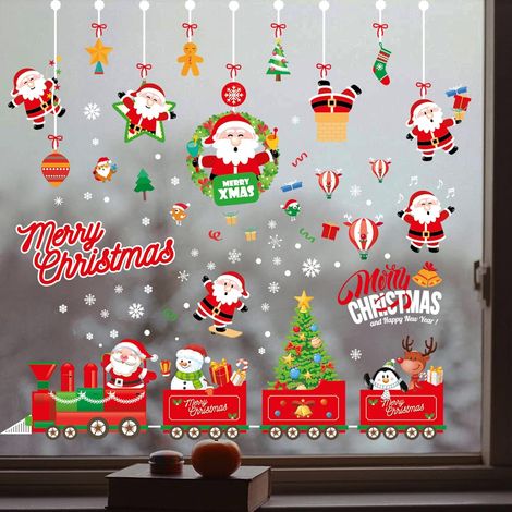 Weihnachtsfensteraufkleber, Cartoon-Weihnachtsmann (1/5)