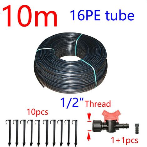 Tuyau PE (filetage 16 mm x 112) pour irrigation goutte à goutte dans les jardins, serres et pelouses. Tuyau de distribution DN16/DN20. (1/5)