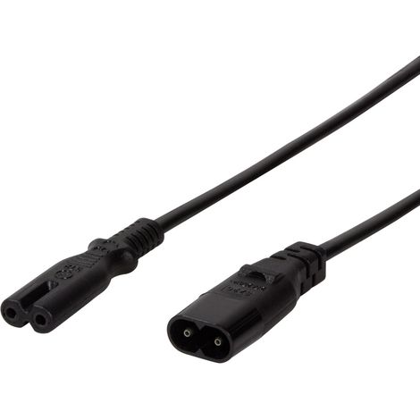 LOGILINK Doppelnutverlängerung 2 m, schwarz