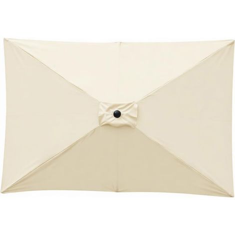 Housse de rechange pour parasol rectangulaire 2 m x 3 m, 6 baleines, résistante à la décoloration, housse de parasol de remplacement, pour patio, table de marché, terrasse, parasol pour pelouse (1/5)