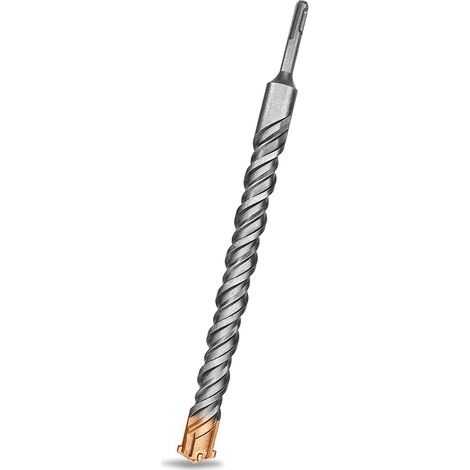 Foret SDS Plus 14mm x 350mm, Idéal pour Percer Dans le Béton, Brique, Pierre, Maçonnerie - 4 pointes en carbure, Accessoire Marteau Burineur (1/5)