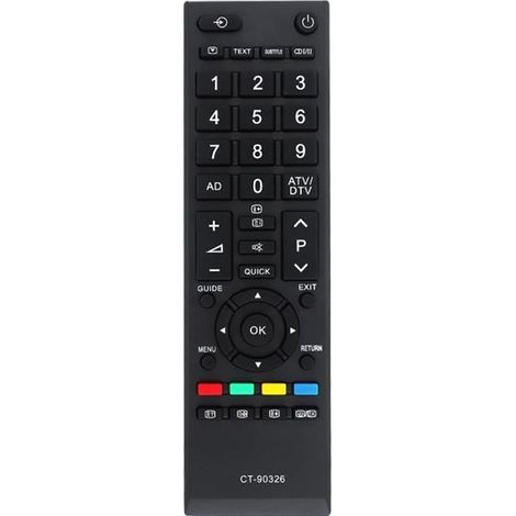 TOSHIBA Télécommande TV avec 433 MHz et longue distance de transmission pour TOSHIBA CT-90326 / CT-90380 / CT-90336 / CT-90351 (1/4)