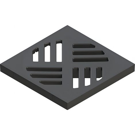 Griglia quadrata in composito per sifone doccia 36501, 138 x 138 mm, nero