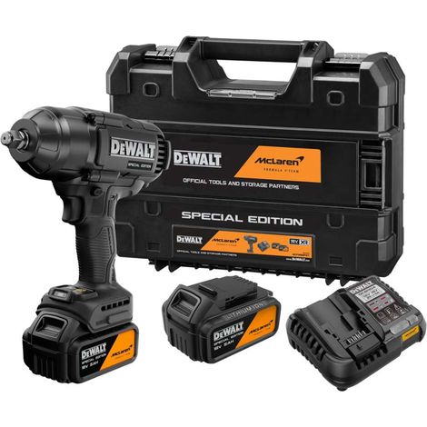 Dewalt – Clé à choc sans fil 18V avec 2 batteries 5Ah – Couple max 1 900 Nm – Moteur Brushless – Pour travaux lourds et chantiers humides