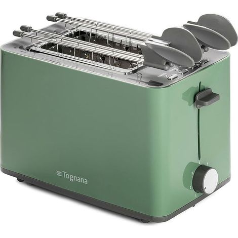 Tostapane Automatico con Pinze Iridea Grigio Perla 700 Watt Tognana
