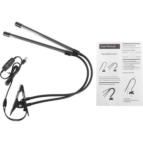 Lampe De Croissance Led - 20 W - Spectre Complet - Pour Plantes D Interieur Serre Legumes Fleurs - 1 Unite (1/5)