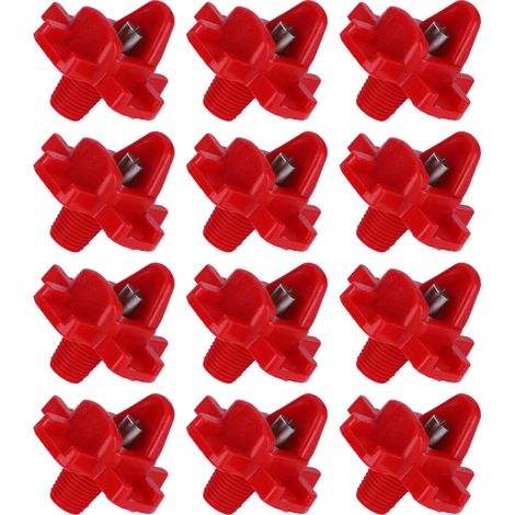 Lot de 12 abreuvoirs automatiques à tétine pour volailles (poulets, cailles) - Fournitures pour élevage (1/5)
