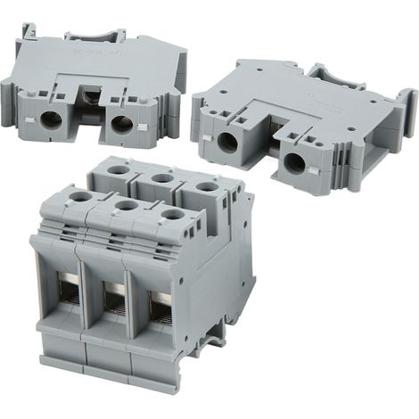 Jeu de 20 borniers rail DIN 125A 800V, conductivité optimale, connexion filaire électrique, mise à la terre, puissant et fiable (1/5)