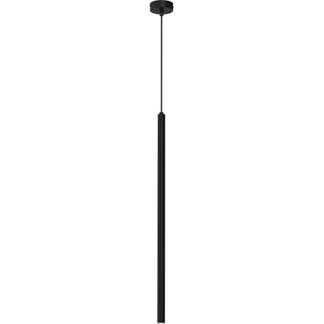 Suspension tube allongée noir mat Yoru 1xG9 8W Luminex