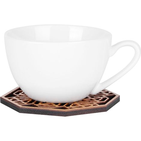 6 Pièces Sous-verres en Bambou Anti-brûlure pour Tasses, Accessoires Cérémonie du Thé (1/5)