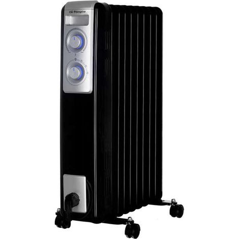 Orbegozo rn-2000 radiateur de huile puissant et silencieux - puissance maximale 2000w - 9 éléments chauffants - 3 puissances de heat - thermostat réglable - protection contre la surchauffe -