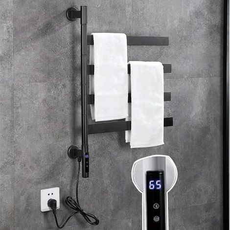 Chauffeur De Fil par Mur (Rotary), Installation sans Perceuse, avec Minuterie, Thermostat À 3 Vitesses, Interrupteur De Protection des Fuites, 4 Barres (1/5)