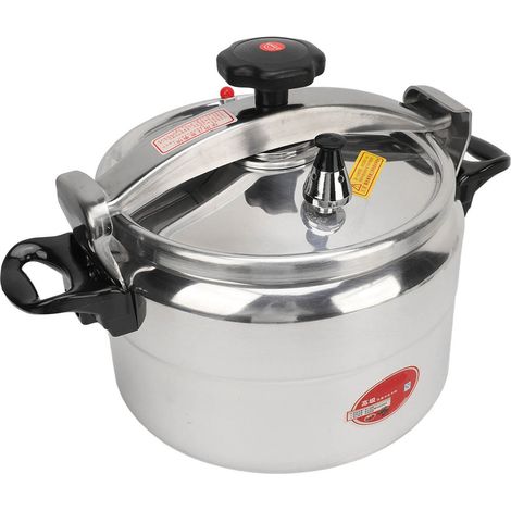 Autocuiseur en alliage d'aluminium anti-explosion à couvercle tournant renforcé poignées robustes usage domestique professionnel 7L modèle gaz (1/5)