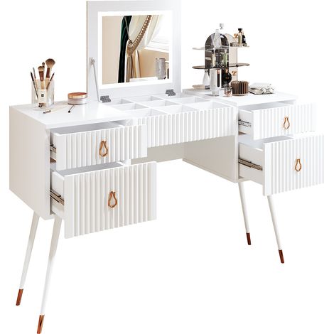 Cama infantil de 90x200 cm, con escalera, cajones, almacenamiento y barra de ropa, estructura con barandilla, sin colchón, blanco (1/5)