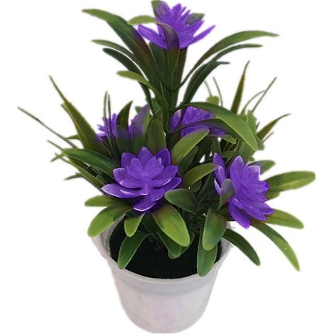 Lotus artificiel en bonsaï pour décoration de mariage, jardin ou maisonviolet (1/5)