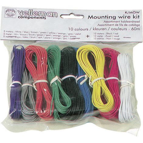 Litze Velleman K/MOW 1 x 0.20 mm² Bunt 1 Set