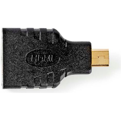 Adaptador hdmi microconector hdmi salida hdmi chapado en oro recto abs negro 1 pc caja (1/5)