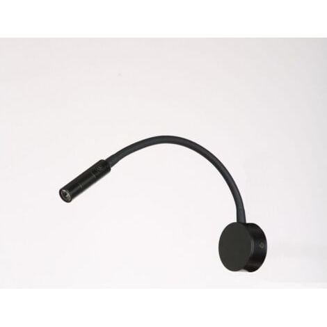 Schwarze Leselampe, flexible Schwanenhals-LED-Leselampe 3W 3000K Wandleselampe 240V mit Schalter für Schlafzimmer Wohnzimmer Innenbereich (1/5)