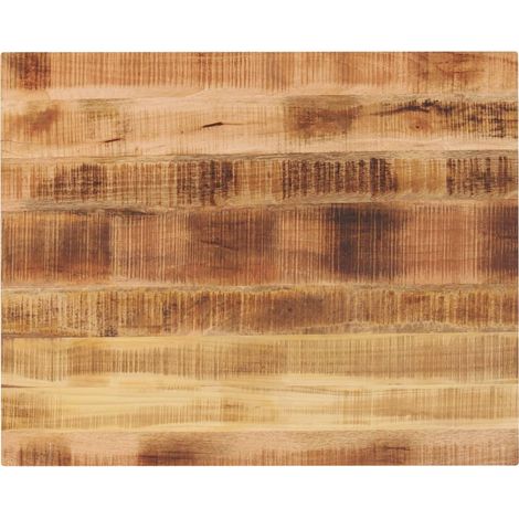 Tischplatte 90x80x3,8 cm Rechteckig Raues Massivholz Mango