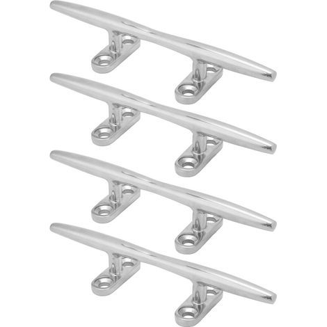 Set di 4 bitte di ormeggio da 15 cm (6 pollici) in acciaio inox 316, con base cava, per barche o yacht. (1/5)