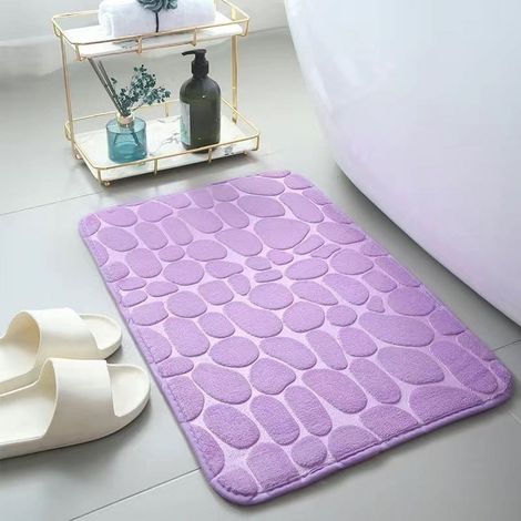 Tapis De Bain En Mousse À Mémoire De Forme - 40 X 50 Cm Et 40 X 60 Cm - Antidérapant - Lavable En Machine - Pour Salle De Bain Et Toilettes (1/5)
