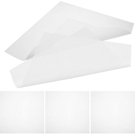 Tapis de Séchage Carrés Blancs Lot de 5 en Silicone Réutilisables Antiadhésifs pour Fruits et Aliments, Adaptés Déshydrateur Alimentaire Cuisine'-'- (1/5)
