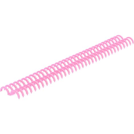 10 Bindespiralen, 34 Löcher, strapazierfähiges Polypropylen, Binderringe, Schulbedarf, Rosa (1/5)