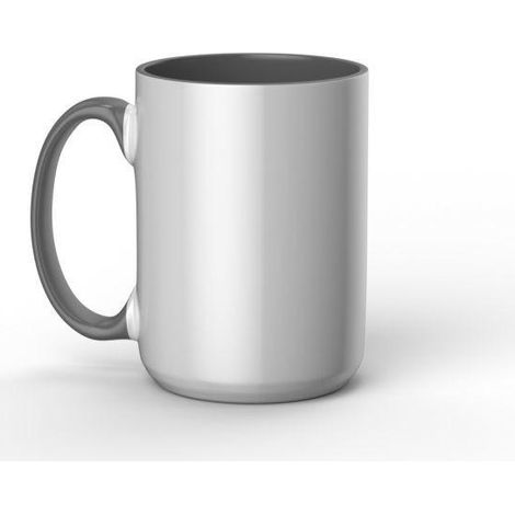 Cricut 2009330 Personaliserbare Tasse Grau und Weiß 425 ml