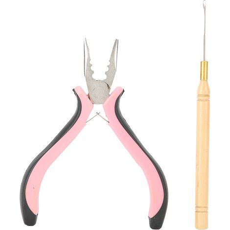 Pince à 3 trous pour extensions capillaires en acier inoxydable - Outil professionnel pour perruques et mèches (1/5)
