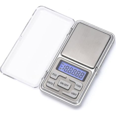 Balance de poche numérique 200 x 0,01 g, avec écran LCD rétroéclairé, mini balance numérique