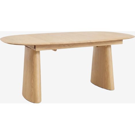 Oval extendable dining table in MDF and ash veneer Nuveta SKLUM            