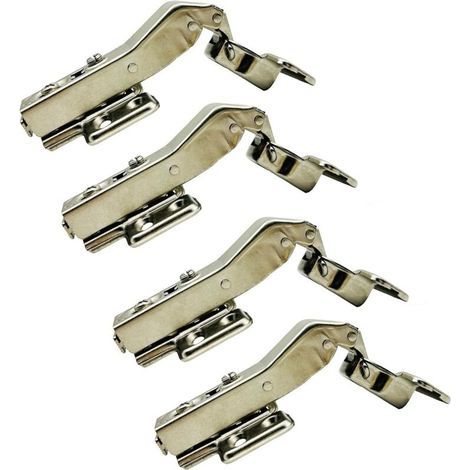 45-degree 35mm hinges with hydraulic damping for special corner doors, soft-close hinges for cabinets, cupboards and corner folding doors, pack of 4 (1/4)