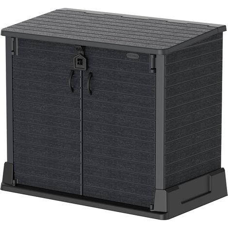 Duramax - Arcón cubre cubos de exterior - 850 L - PVC - color gris antracita (1/7)