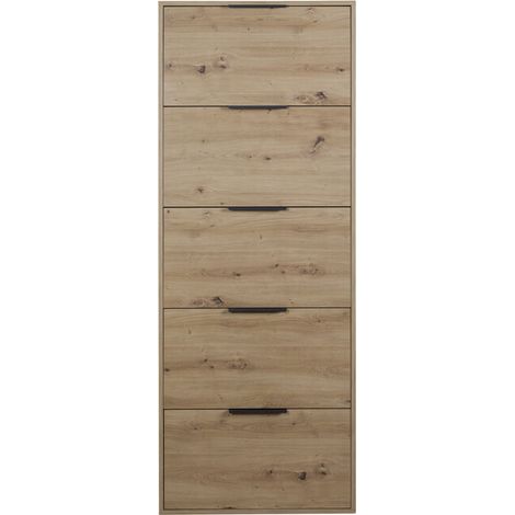 SCARPIERA 5 RIBALTE SLIM CM. 65X15X174 H ROVERE A.- 1,0 pz