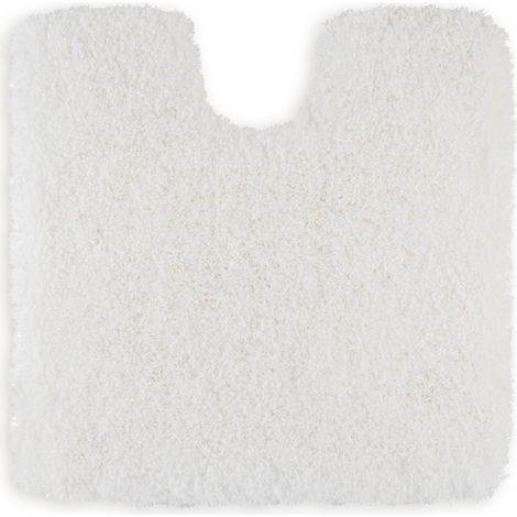 WOHNDIRECT Badteppich mit WC Ausschitt VIENNA - 1 Stück 45x45 cm, Weiß