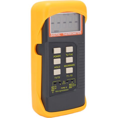 Thermomètre à thermocouple DT-6802II à double canal, mesureur de température par contact pour la maison (1/5)