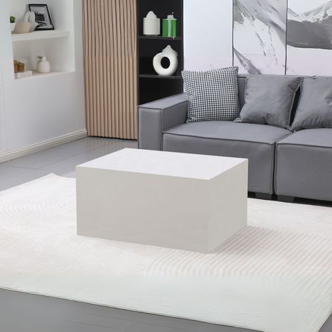 Table basse Lola blanche 80x80x40 cm