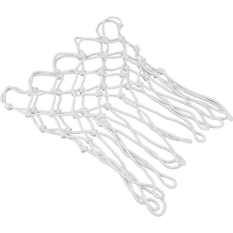 Filet de Panier de Basketball Extérieur en Polyester Durable, Blanc, Résistant aux UV et aux Intempéries (1/5)