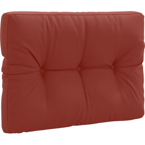 Coussin de dossier de palette pour salon de jardin 100 % polyester Rouge 70 x 60 x 12 cm (1/5)