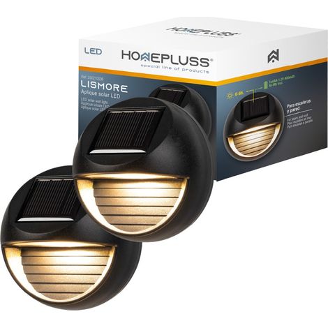 Pack 2 apliques solares LED Lismore con sensor crepuscular Luz cálida (1/5)