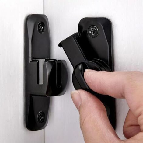 90/180 Degree Flip Door Latch, Door Latch Sliding Door Latch Sliding Door Closer Sliding Door Lock Door Locks Black Sliding Door Latch (1/5)