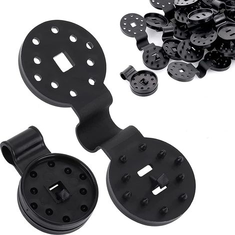 50 clips fixes en plastique pour filets d'ombrage de jardin (1/5)