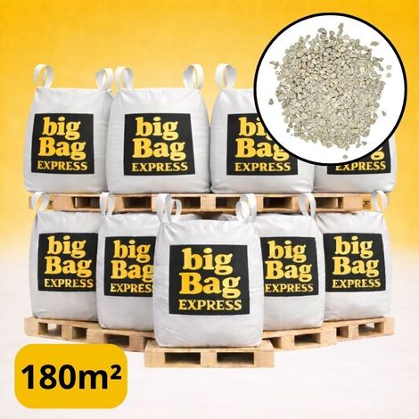PACK 9 X BIG BAG de +/- 1,5T ≃ 180M² Gravillon “Grain de Riz” Beige Ø 4/6 mm - Livraison PREMIUM (1/4)