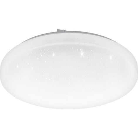 Plafoniera Moderna Frania-Z Acciaio Bianco Plastica Cristallo Led 15W