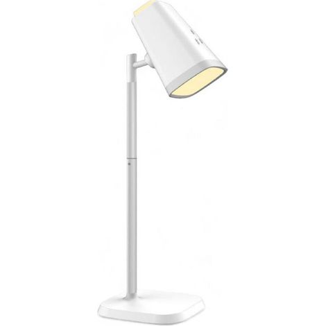 TrAdE Shop Traesio - Lampada 2 In 1 Ricaricabile Scrivania Applique A Led 6w Touch Dimmerabile Cct Bl-1008 - Bianco (1/5)