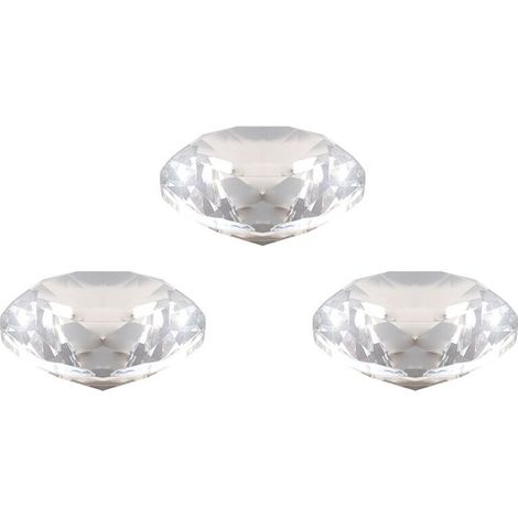 3pièces 80 mm K9 Cristal Diamant Presse-Papier Décoratif Arc-en-Ciel Fabricant Prisme Verre Diamants Salle de Mariage Décorations de Bureau A (1/4)